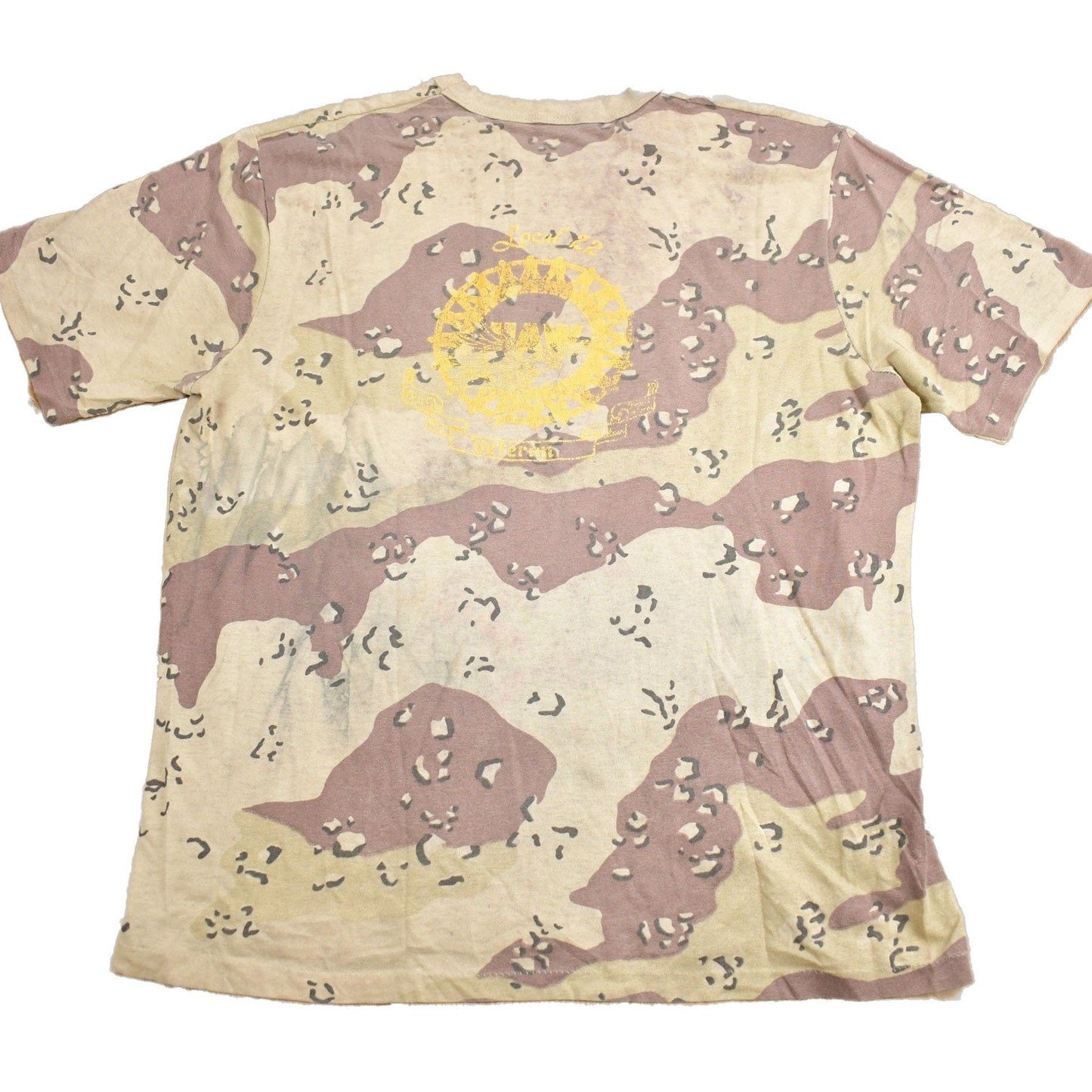 Vintage 1980s American Veteran Graphic Desert Camo T Shirt Men's Large from propervintagecanada