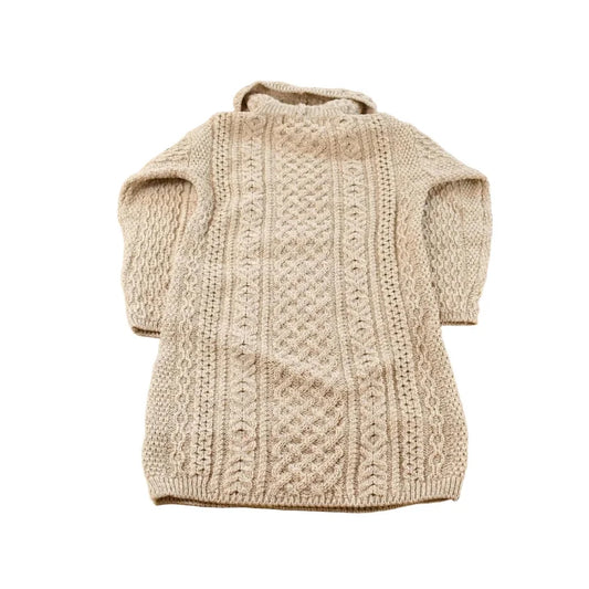 Vintage 1980s Aran Sweater Market Long Fisherman Ribbed Wool Knit Sweater Women's S Long from propervintagecanada