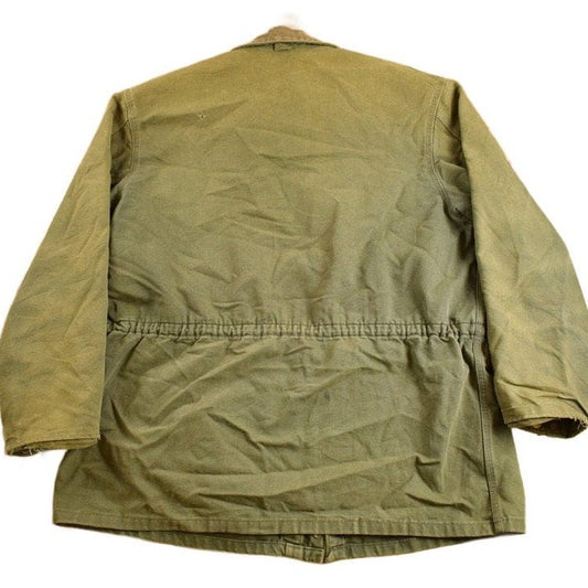 Vintage 1980s Army Green Carhartt Chore Coat Jacket Men's XL from propervintagecanada