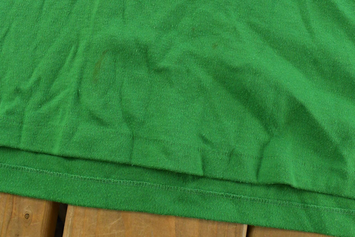 Vintage 1980s Artex Blank Green Pullover Polo Shirt Men's M from propervintagecanada