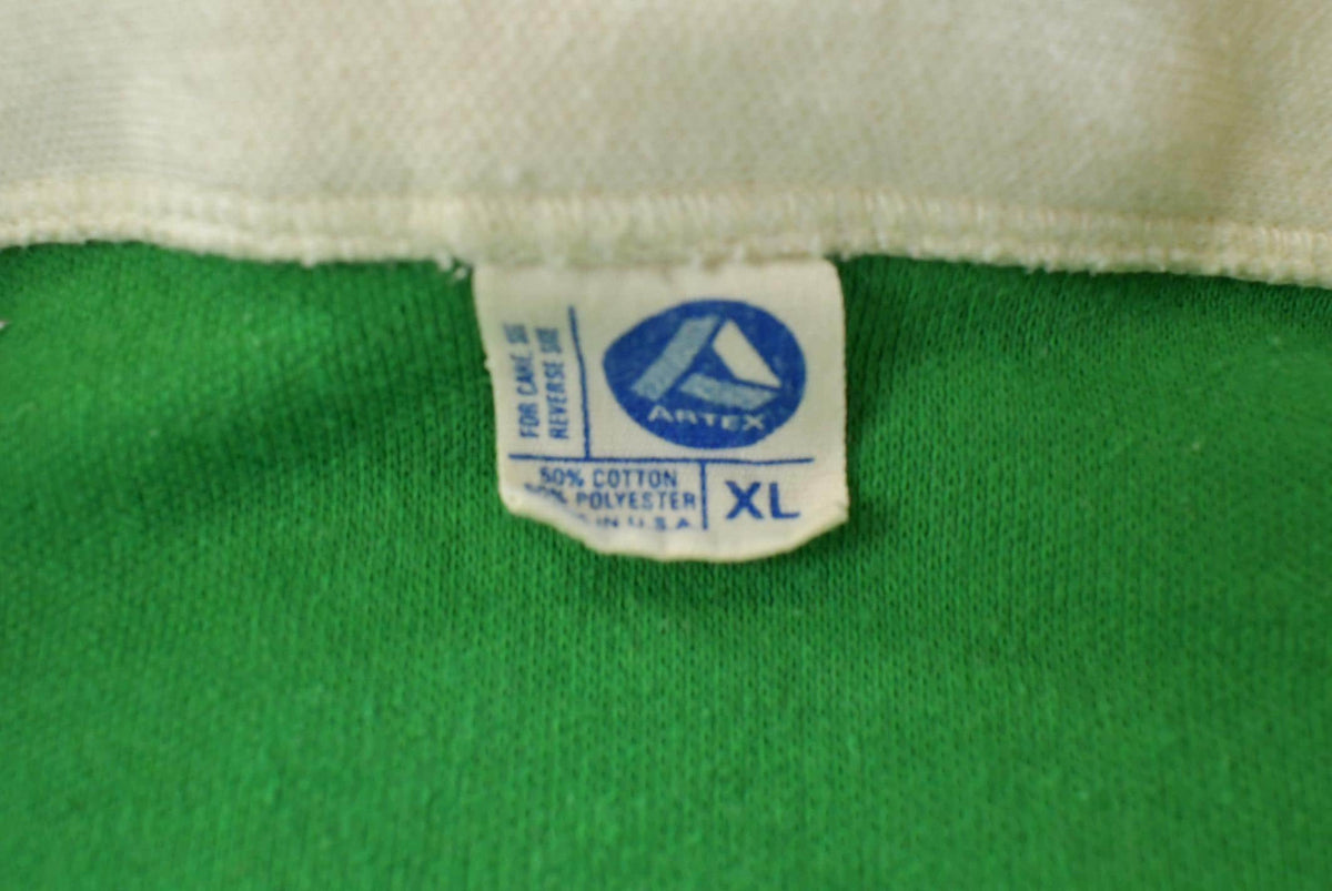 Vintage 1980s Artex Blank Green Pullover Polo Shirt Men's M from propervintagecanada