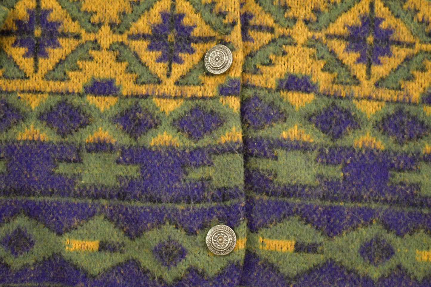 Vintage 1980s Ashly Brent Knitted Cardigan / Vintage 80s Cardigan / Pattern Sweater / Outdoorsman / Winter / Abstract Design from propervintagecanada