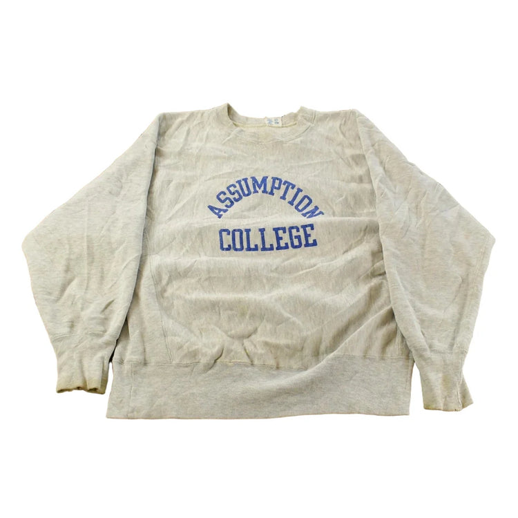 Vintage 1980s Assumption College Champion Reverse Weave Crewneck Sweatshirt Men's M from propervintagecanada