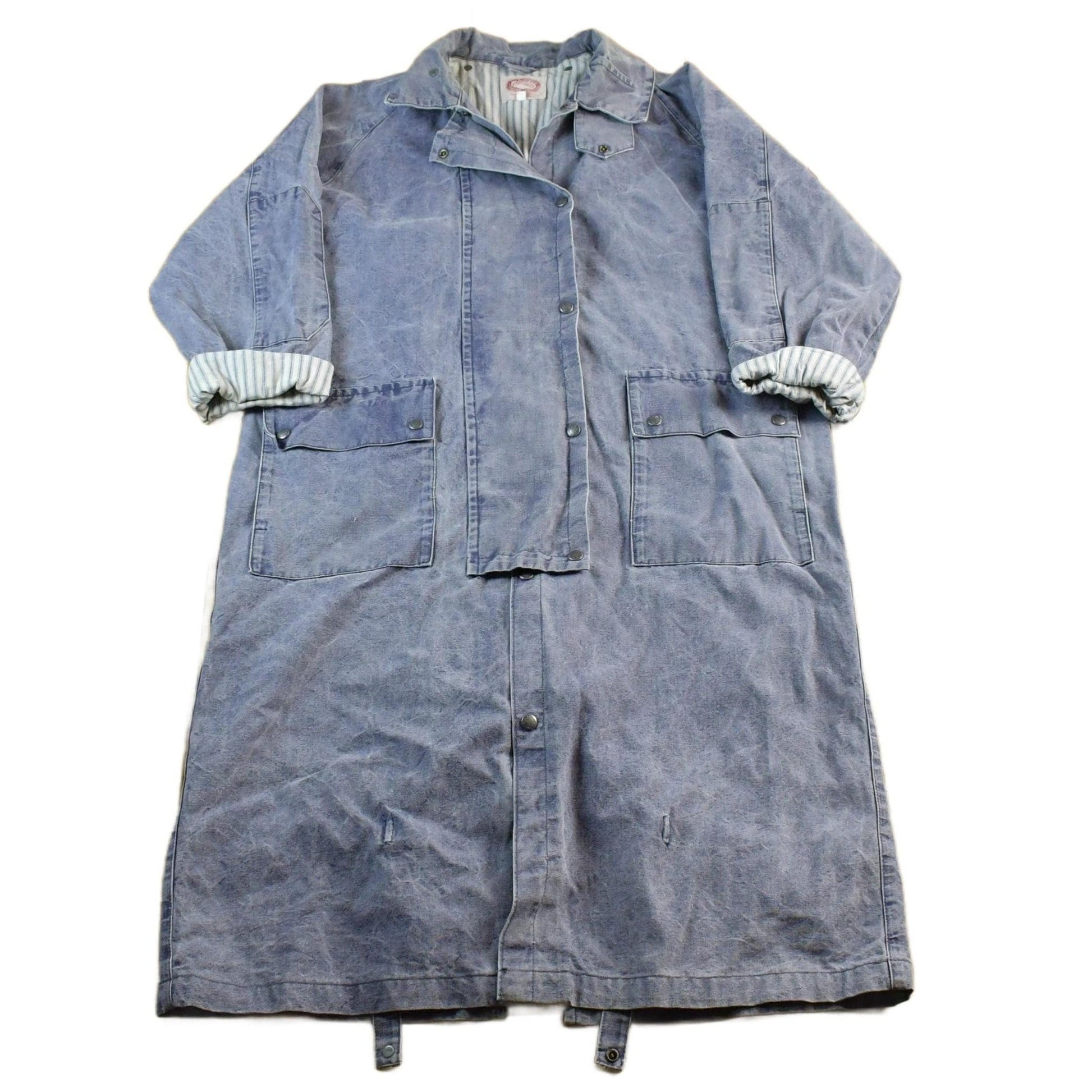 Vintage 1980s Australian Outback Denim Duster Jacket Men's Large from propervintagecanada