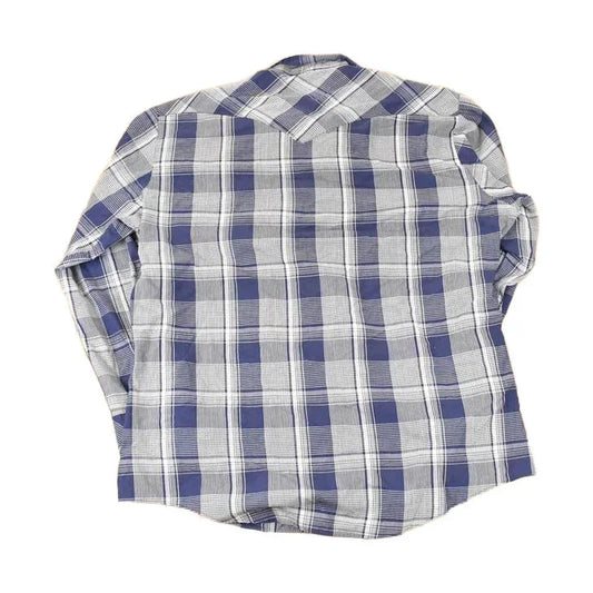 Vintage 1980s Authentic Western Plaid Snap Button Up Shirt Men's L / Funky Crazy Rodeo Shirt / Preppy Style / Boxy Fit from propervintagecanada