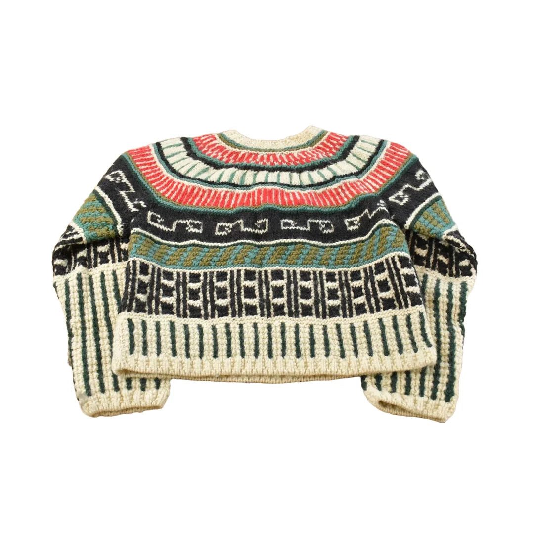 Vintage 1980s Aztec Knit Wool Sweater Women's Large from propervintagecanada