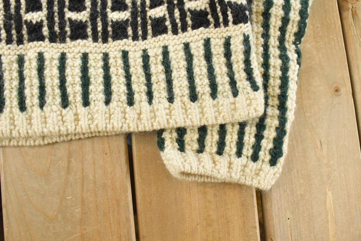 Vintage 1980s Aztec Knit Wool Sweater Women's Large from propervintagecanada