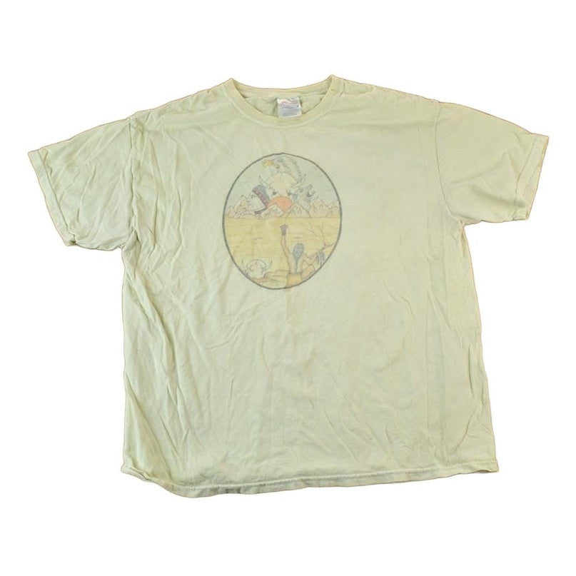 Vintage 1980s Aztec Mountains Souvenir Single Stitch Graphic Print T-Shirt Men's XL from propervintagecanada