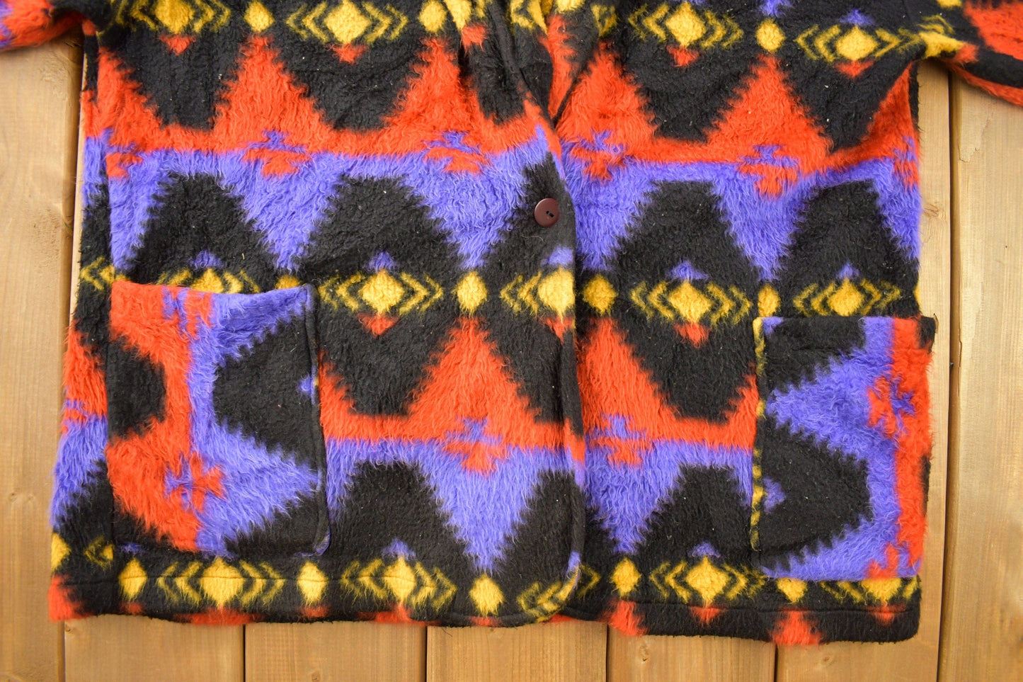Vintage 1980s Aztec Pattern Blazer Women's 2XL from propervintagecanada