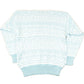 Vintage 1980s B I Gear Abstract Winter Blue Knit Crewneck Sweater Women's S from propervintagecanada