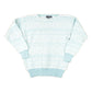 Vintage 1980s B I Gear Abstract Winter Blue Knit Crewneck Sweater Women's S from propervintagecanada