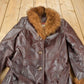 Vintage 1980s Bagatelle Women's Full Length Dark Red Leather Trench Coat Size 7 Made In Canada from propervintagecanada