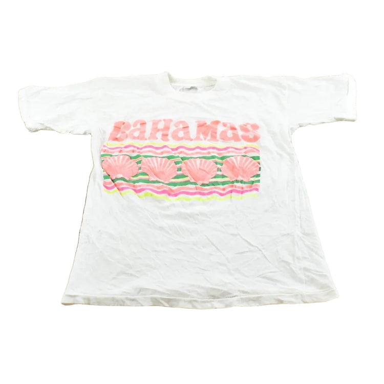 Vintage 1980s Bahamas Shells Souvenir T-Shirt Men's S from propervintagecanada