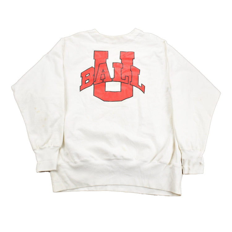 Vintage 1980s Ball State University Collegiate Sweatshirt Men's XL from propervintagecanada