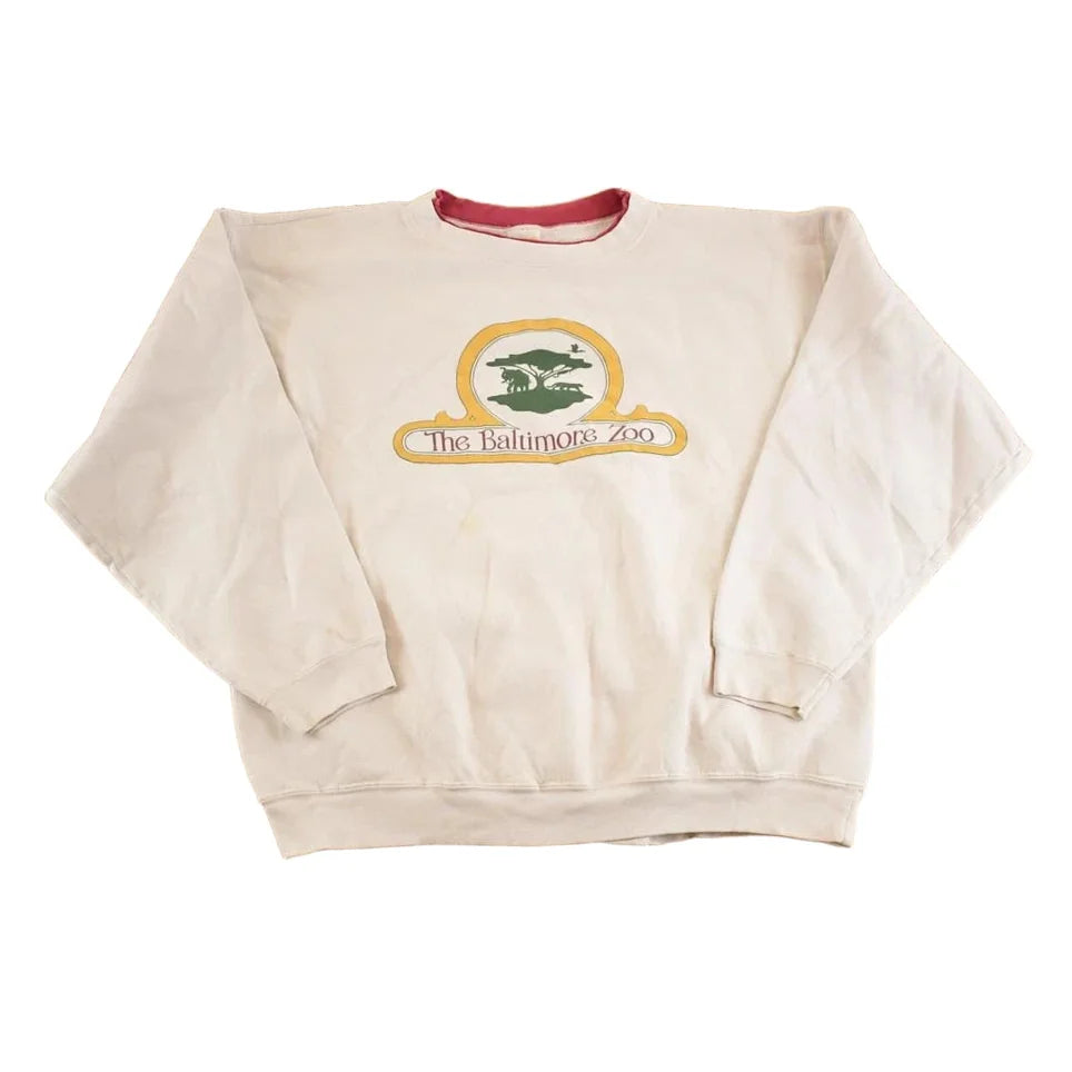 Vintage 1980s Baltimore Zoo Alore Souvenir Crewneck Sweatshirt Mens L from propervintagecanada