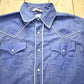 Vintage 1980s Barb Western Wear Long Tail Button Up Shirt Men's Large from propervintagecanada