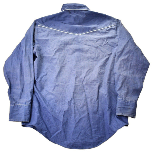 Vintage 1980s Barb Western Wear Long Tail Button Up Shirt Men's Large from propervintagecanada