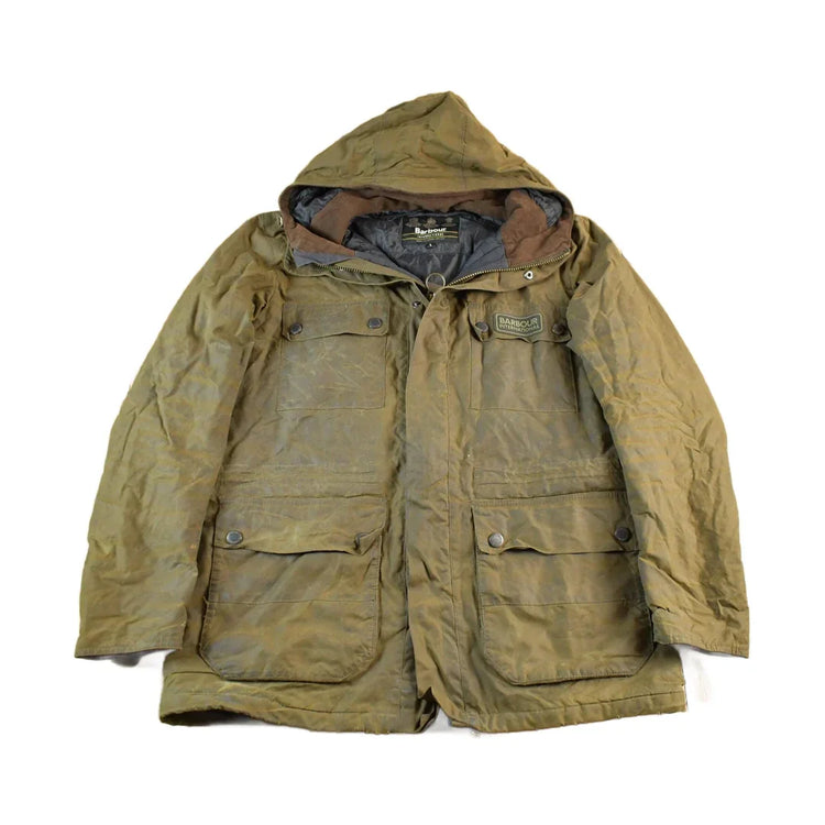 Vintage 1980s Barbour Wax Jacket Men's Large from propervintagecanada
