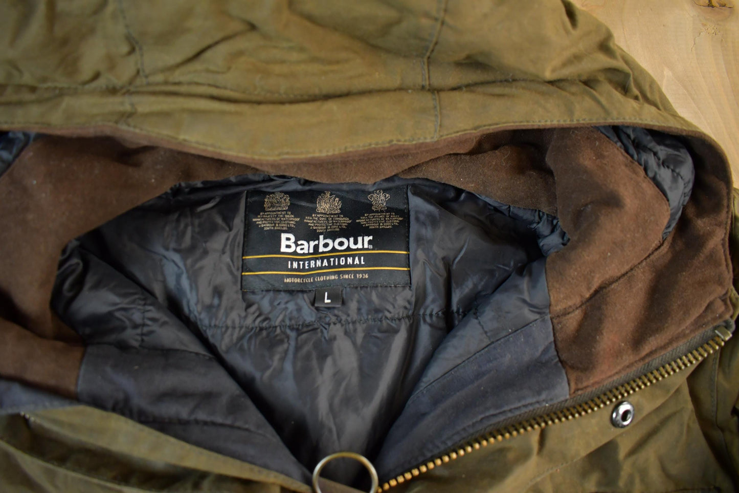 Vintage 1980s Barbour Wax Jacket Men's Large from propervintagecanada