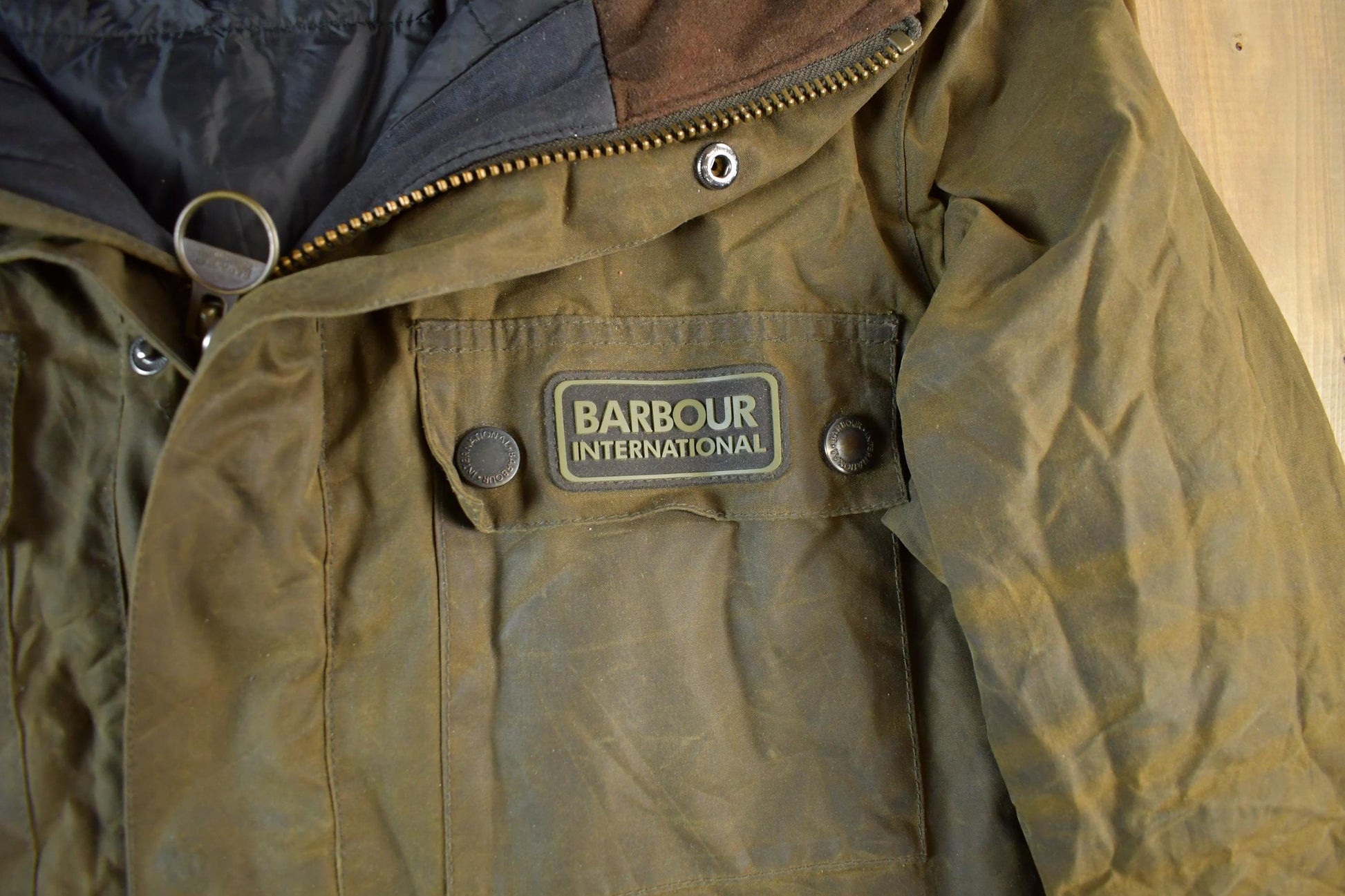 Vintage 1980s Barbour Wax Jacket Men's Large from propervintagecanada