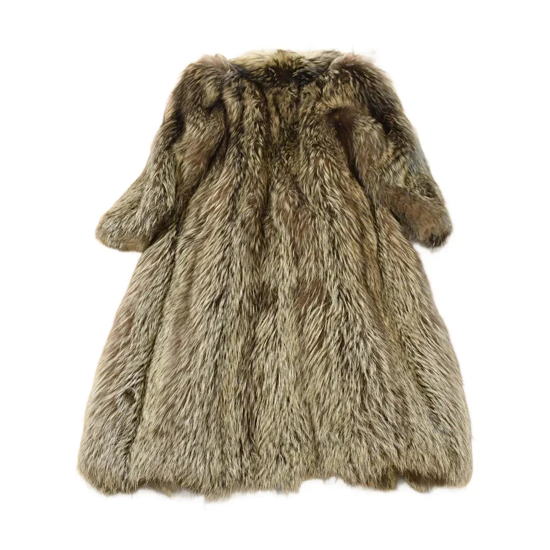 Vintage 1980s Barry Mamot Cherry Hill Silver Fox Fur Coat Adult Medium Men's Medium from propervintagecanada