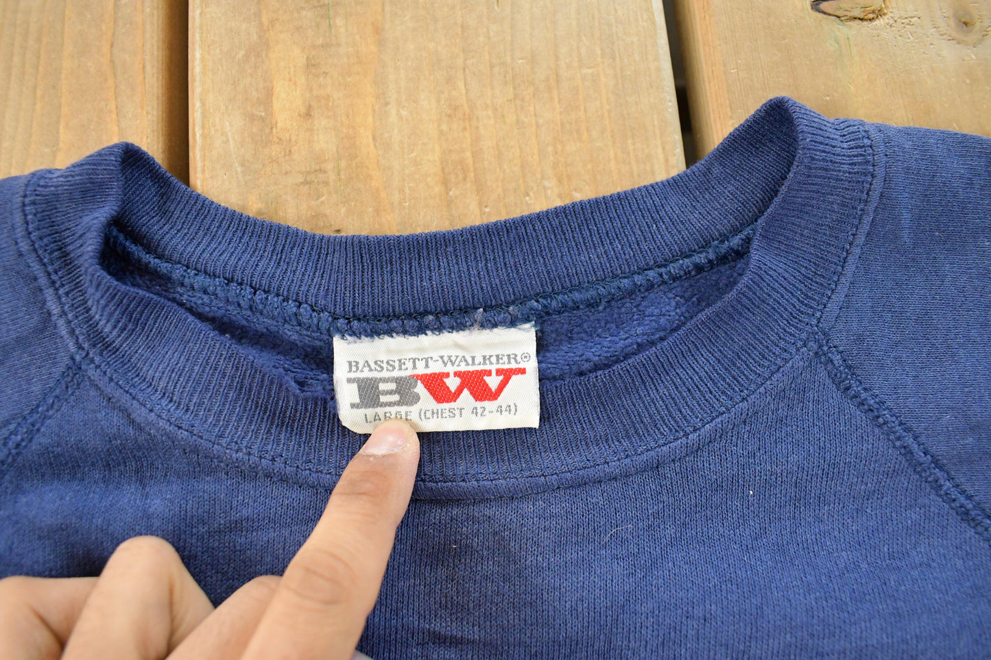 Vintage 1980s Bassett Walker Blank Crewneck Sweatshirt Men's Small / 80s Crewneck / Made In USA / Sun Faded Distressed / Streetwear from propervintagecanada
