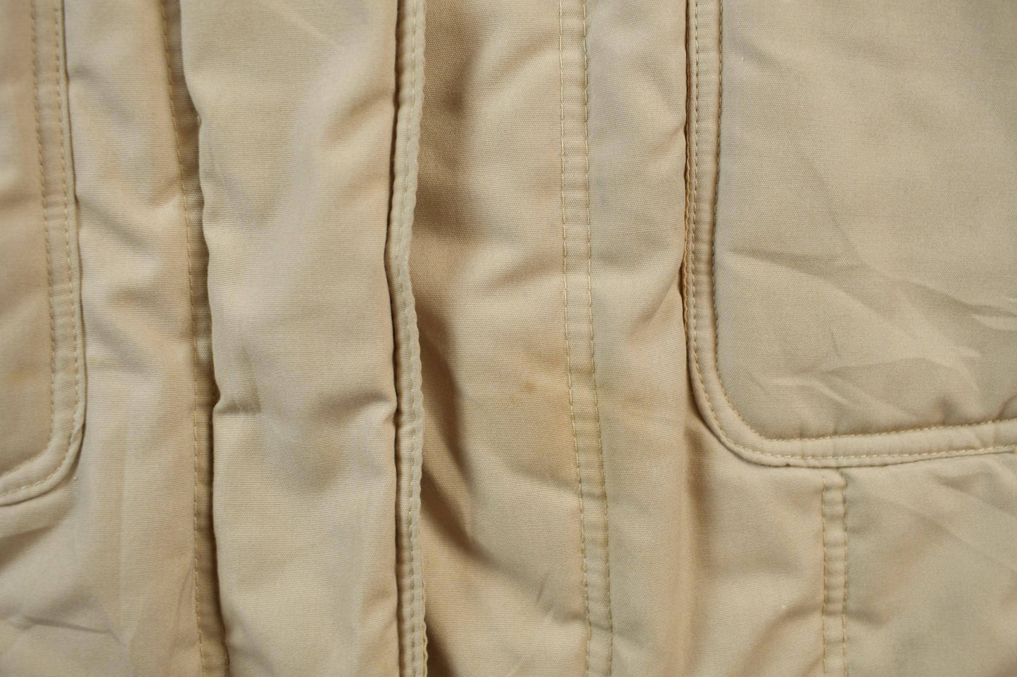 Vintage 1980s Beige Winter Parka Jacket Men's S from propervintagecanada