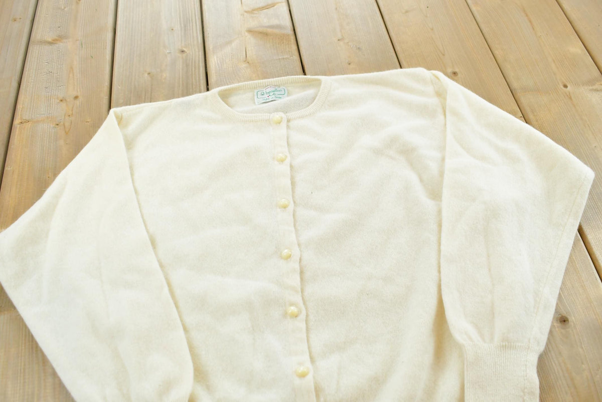 Vintage 1980s Benetton Knit Abstract Pattern Cardigan Sweater Women's M from propervintagecanada