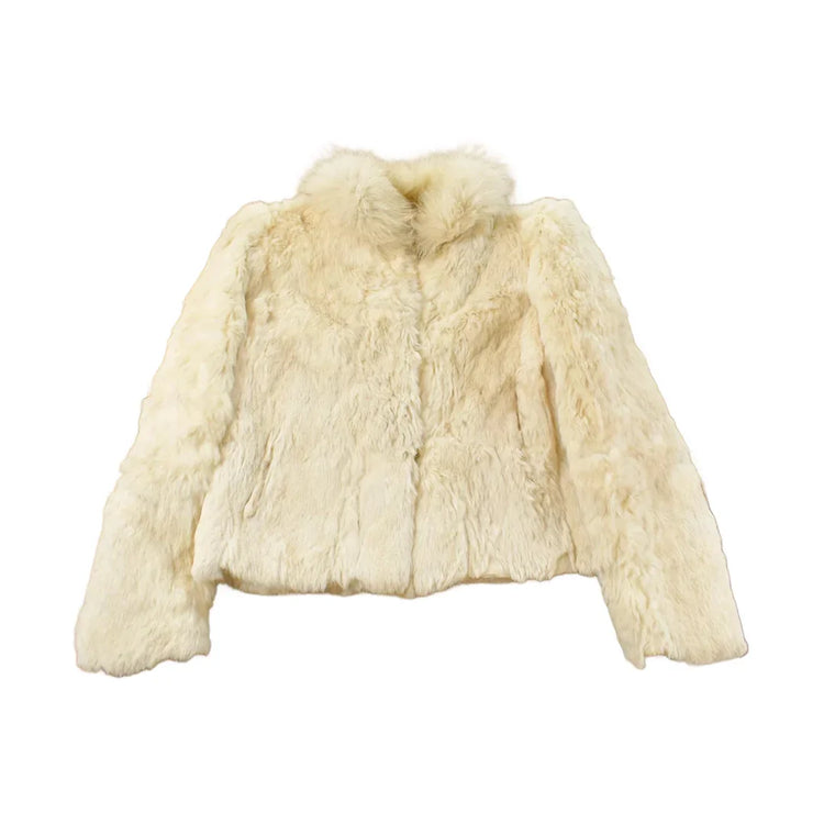 Vintage 1980s Berman's Rabbit Fur Coat Women's Small from propervintagecanada