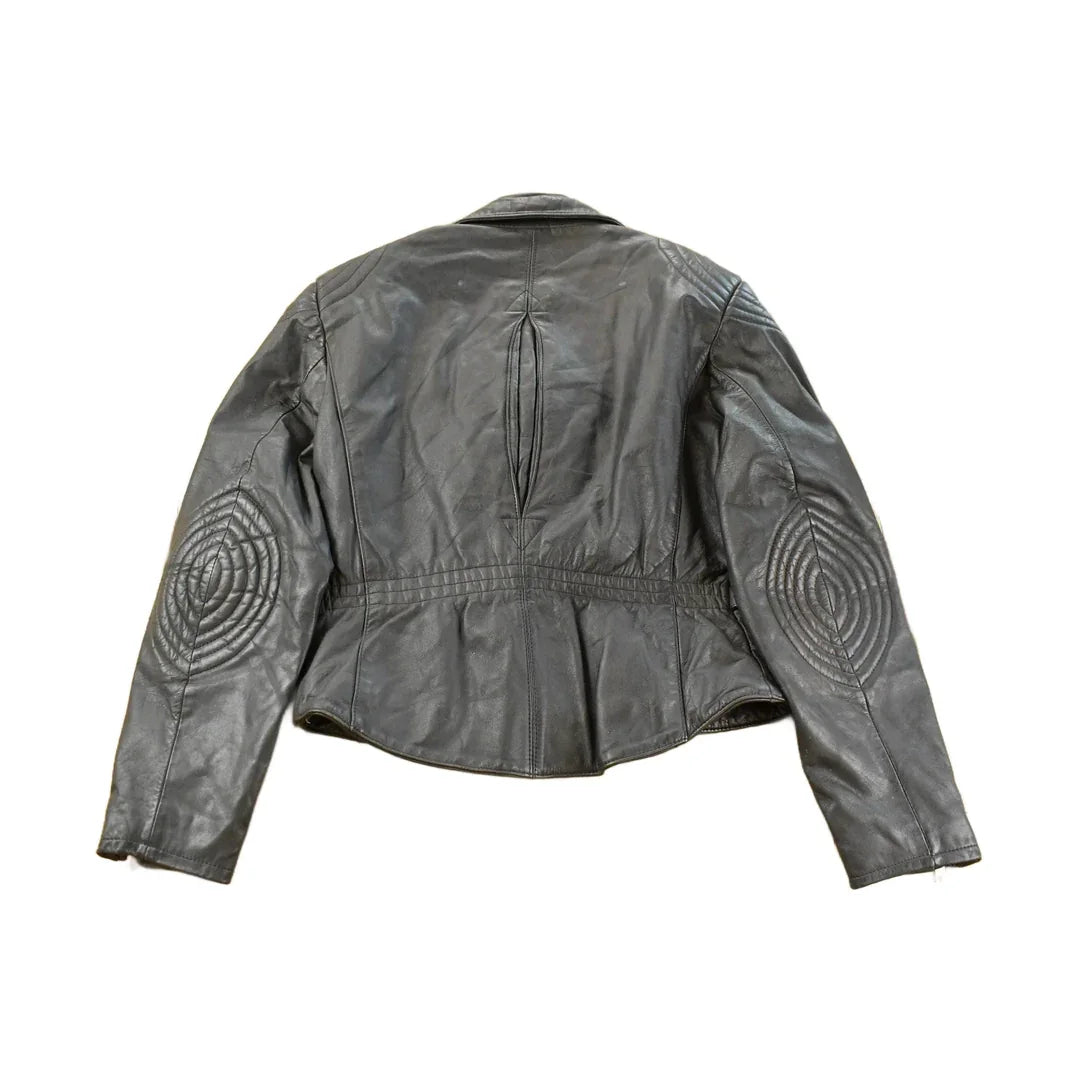 Vintage 1980s Berman's The Leather Experts Biker Leather Jacket Women's Small from propervintagecanada