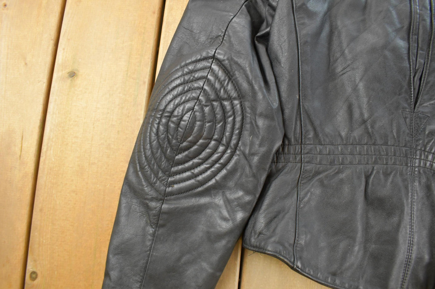 Vintage 1980s Berman's The Leather Experts Biker Leather Jacket Women's Small from propervintagecanada