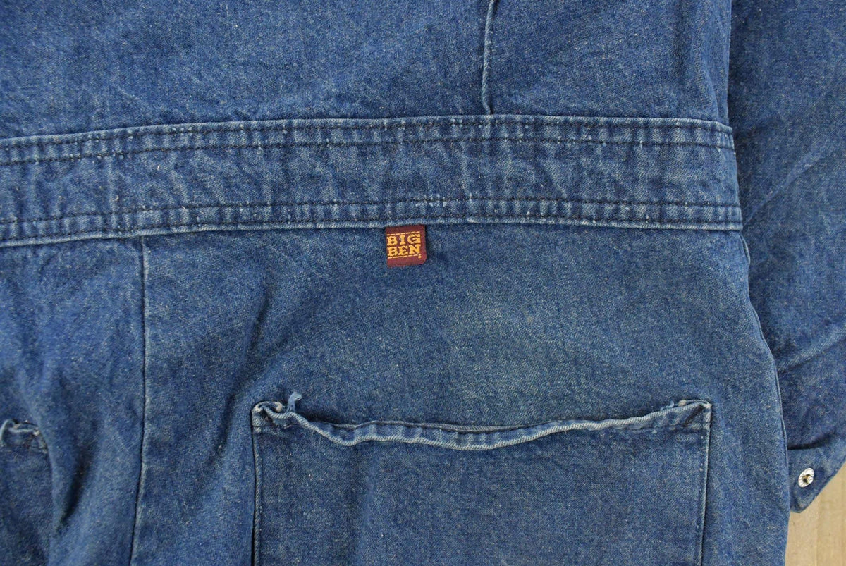 Vintage 1980s Big Ben Denim Coveralls Men's 38 x 28 from propervintagecanada