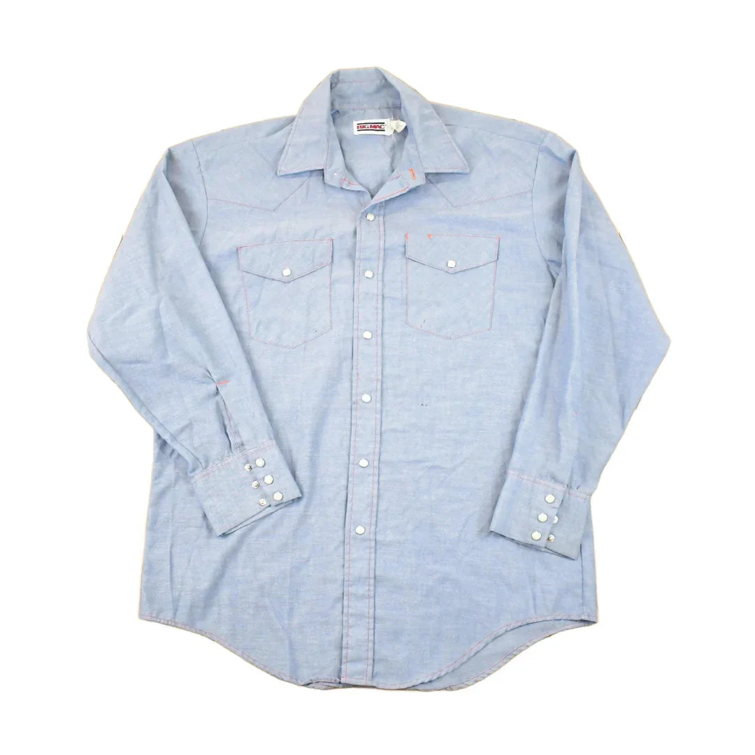 Vintage 1980s Big Mac Button Up Western Shirt Men's L from propervintagecanada