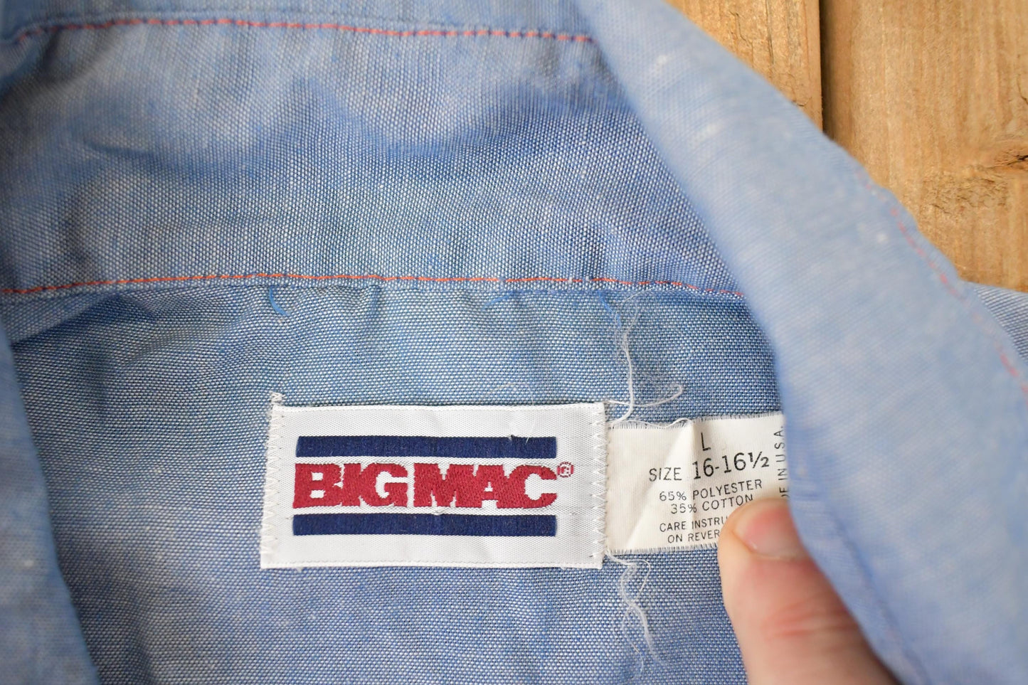 Vintage 1980s Big Mac Button Up Western Shirt Men's L from propervintagecanada