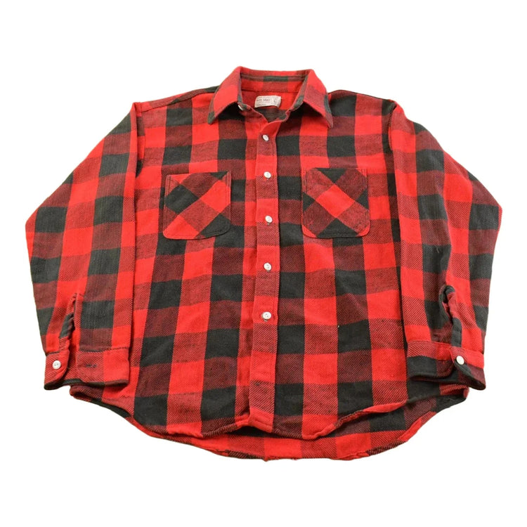 Vintage 1980s Big Mac JC Penney Buffalo Plaid Button Up Shirt Men's L from propervintagecanada