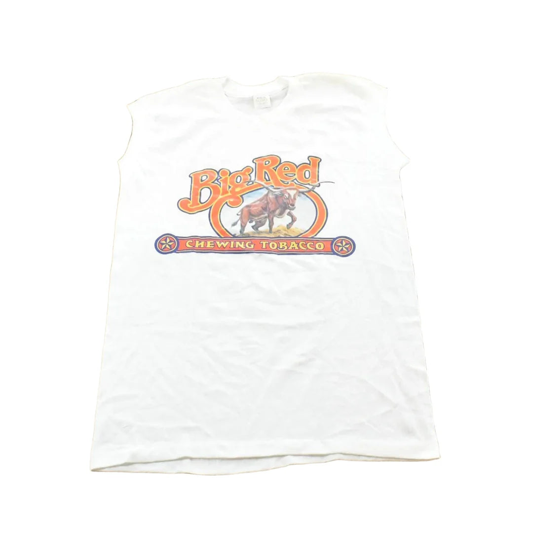 Vintage 1980s Big Red Chewing Tobacco Tank Top T Shirt Mens S from propervintagecanada