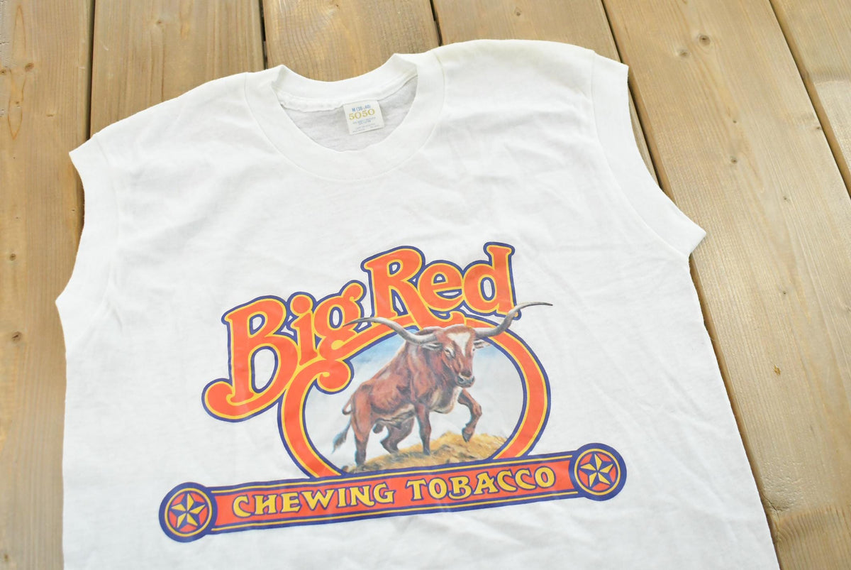 Vintage 1980s Big Red Chewing Tobacco Tank Top T Shirt Mens S from propervintagecanada