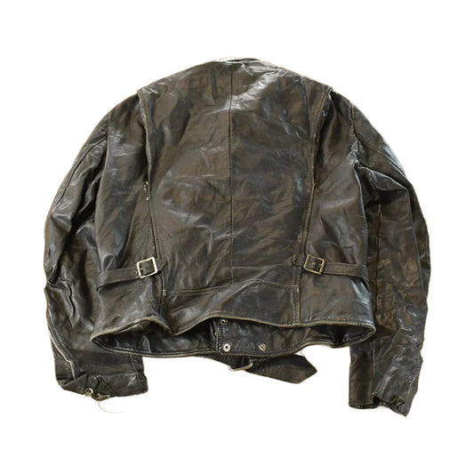 Vintage 1980s Biker Motorcycle Leather Jacket Men's Medium from propervintagecanada