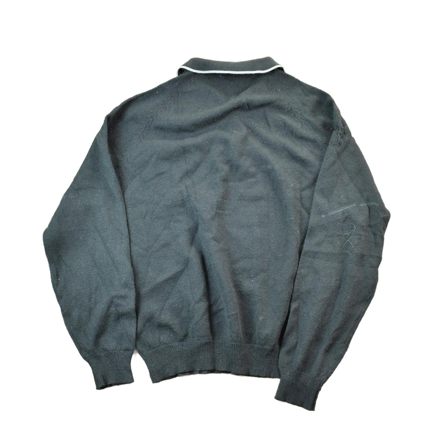 Vintage 1980s Black 3 Button Striped Pocket Collared Shirt Men's Small from propervintagecanada