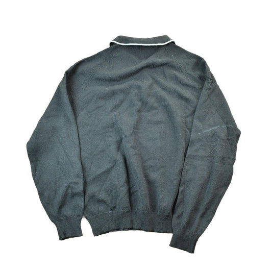 Vintage 1980s Black 3 Button Striped Pocket Collared Shirt Men's Small from propervintagecanada