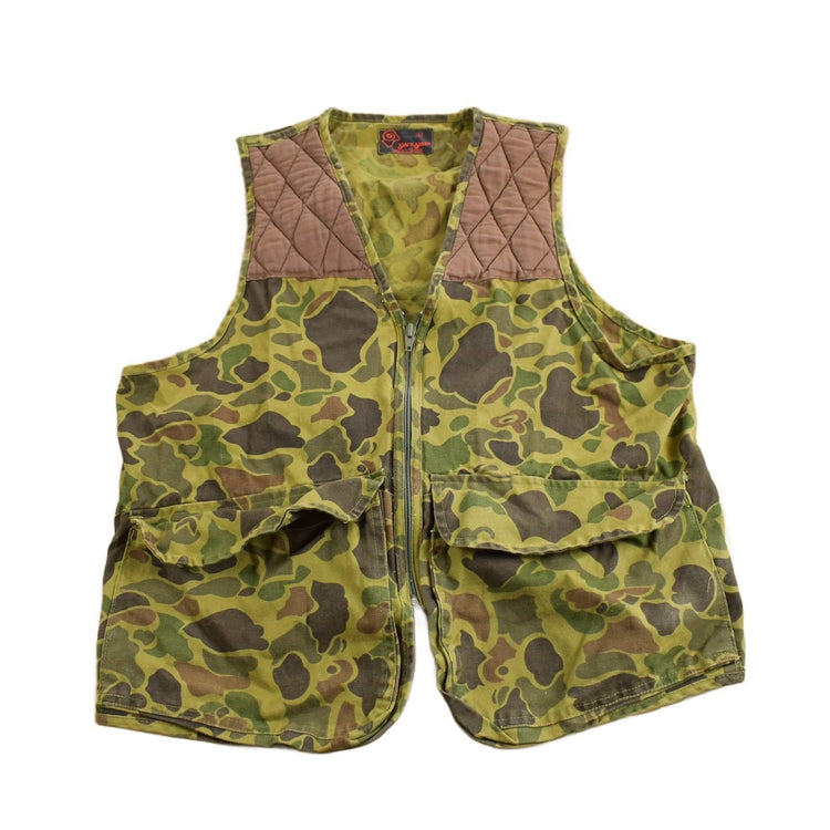 Vintage 1980s Black Sheep Duck Camo Hunting Vest Men's Medium from propervintagecanada