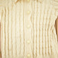 Vintage 1980s Blank 100% Wool Cable Knit Cardigan Sweater Men's Large from propervintagecanada