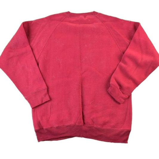 Vintage 1980s Blank Burgundy Crew Neck Sweatshirt Men's Large from propervintagecanada