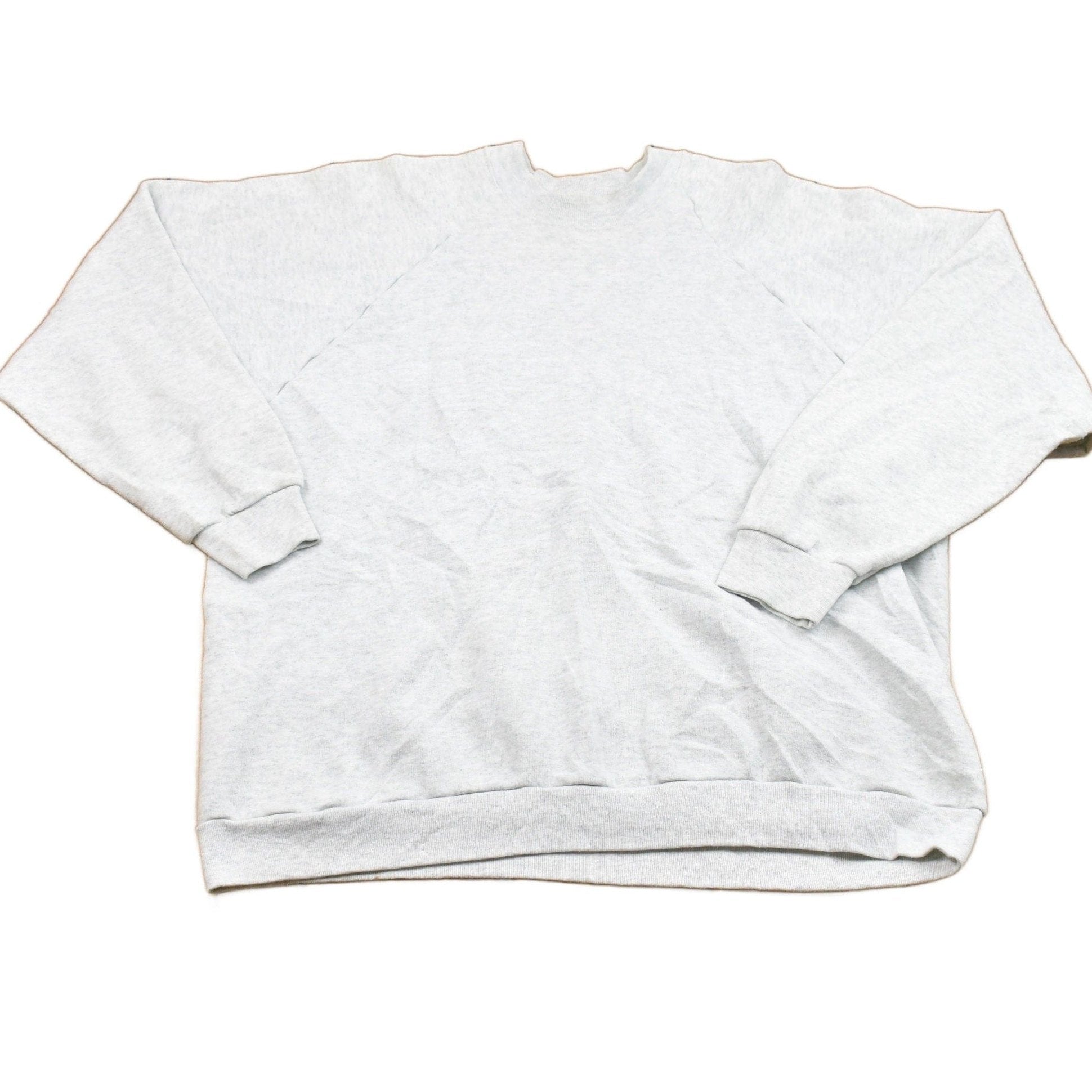 Vintage 1980s Blank Raglan Crewneck Sweatshirt Men's Large from propervintagecanada