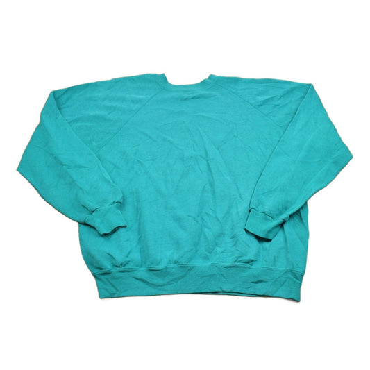 Vintage 1980s Blank Raglan Crewneck Sweatshirt Men's Large from propervintagecanada