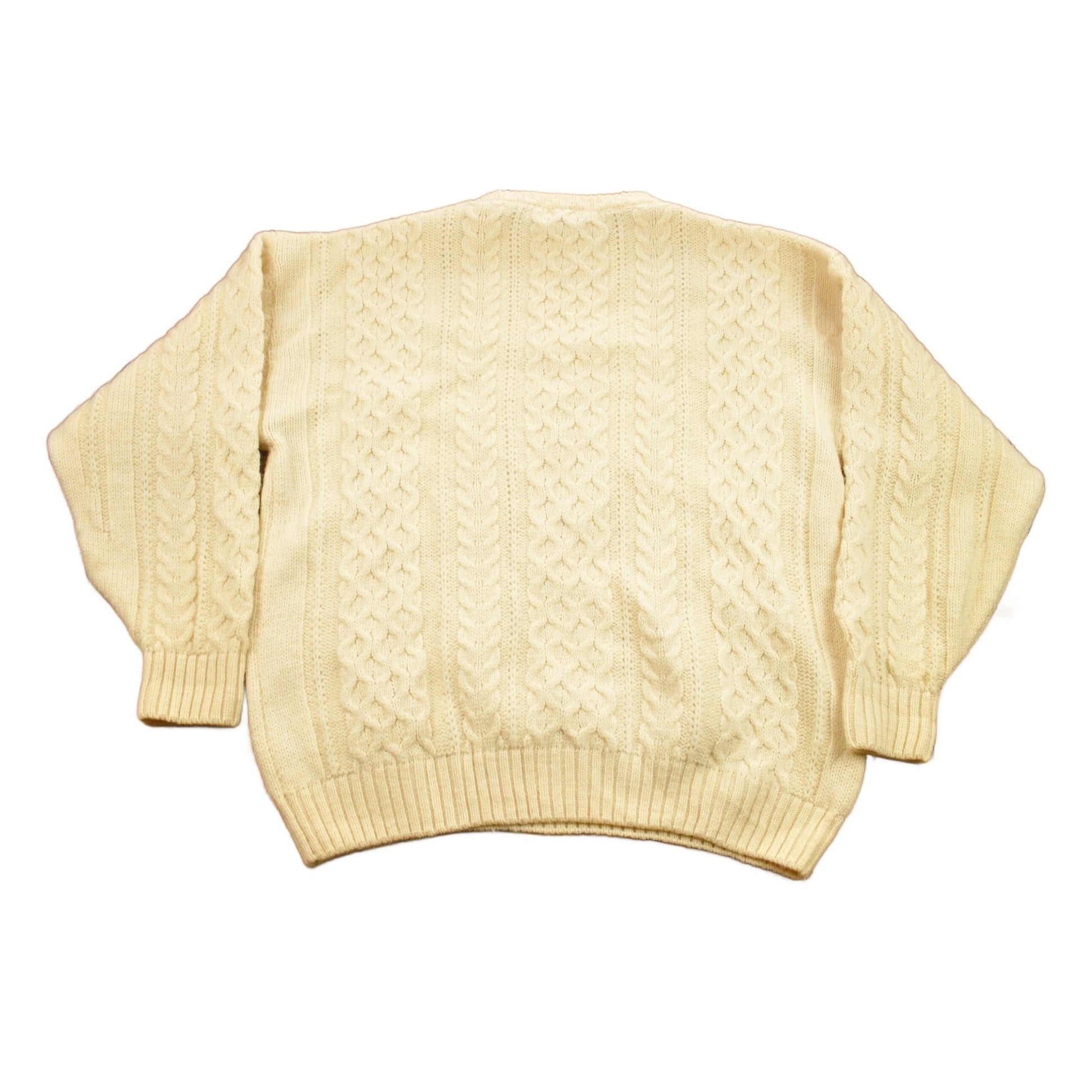 Vintage 1980s Blarney Woolen Mills Cable Knitted Sweater Men's 2XL from propervintagecanada