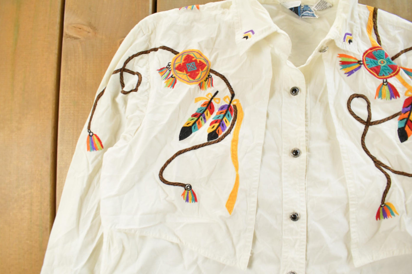 Vintage 1980s Blue Canyon Western Wear Rancher Button Up Shirt Women's Small from propervintagecanada