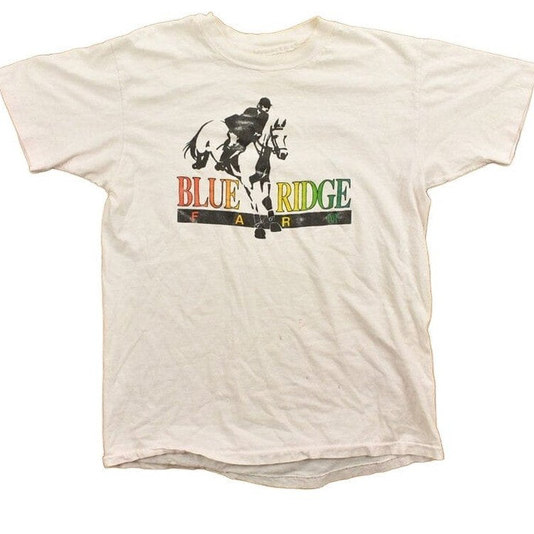 Vintage 1980s Blue Ridge Farm Theme Graphic T-Shirt Men's S from propervintagecanada