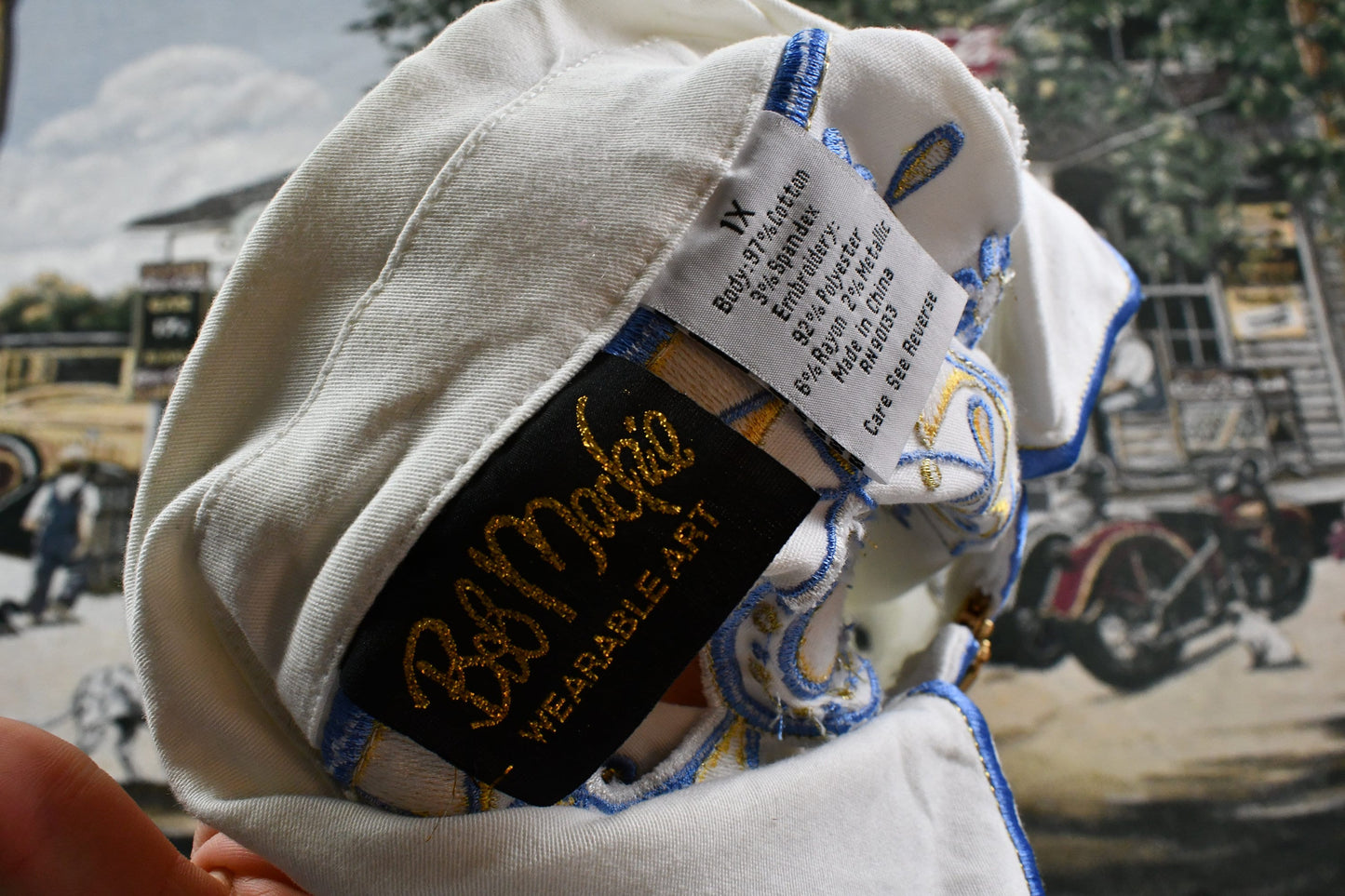 Vintage 1980s Bob Mackie Wearable Art Full Zip Light Coat Women's M-L from propervintagecanada