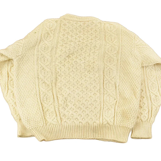 Vintage 1980s Bonner Ireland Fisherman Ribbed Wool Knit Sweater Men's Medium from propervintagecanada